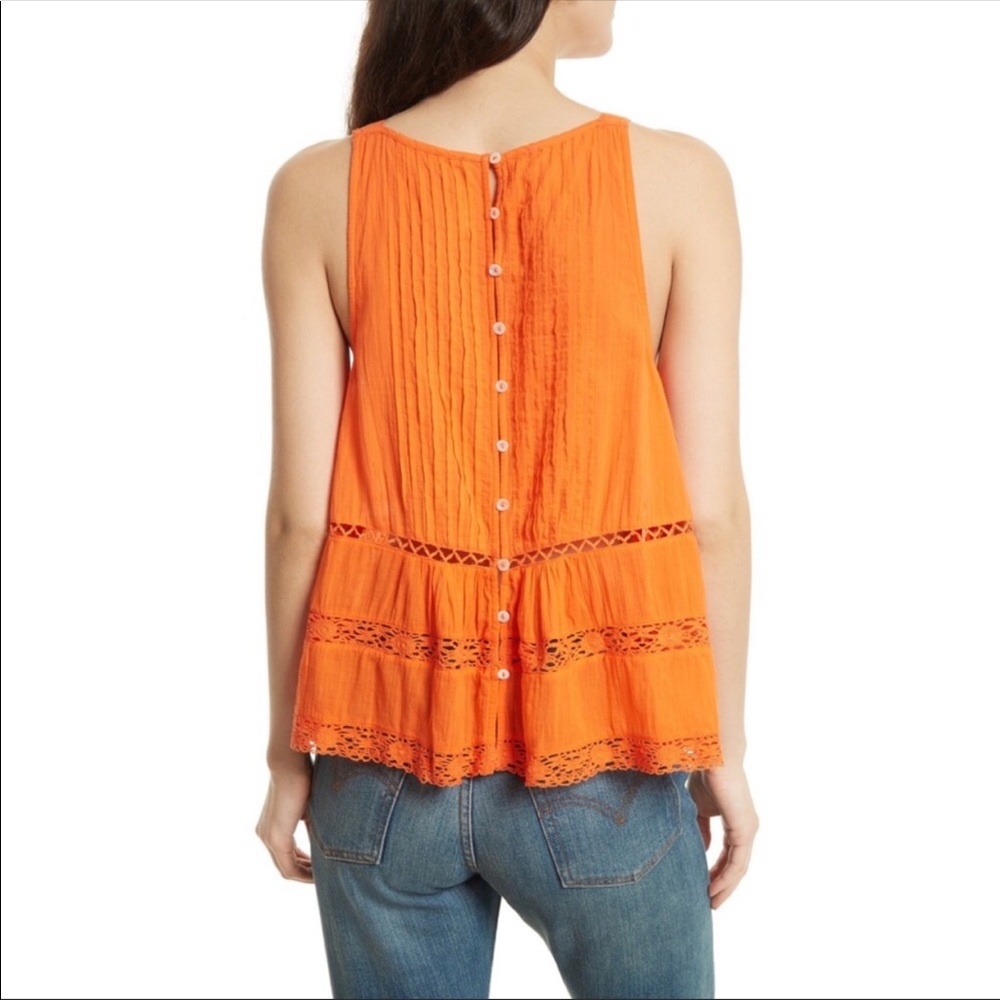 NEW Free People Crush Top Crochet Hem Size Large - Picture 8 of 8